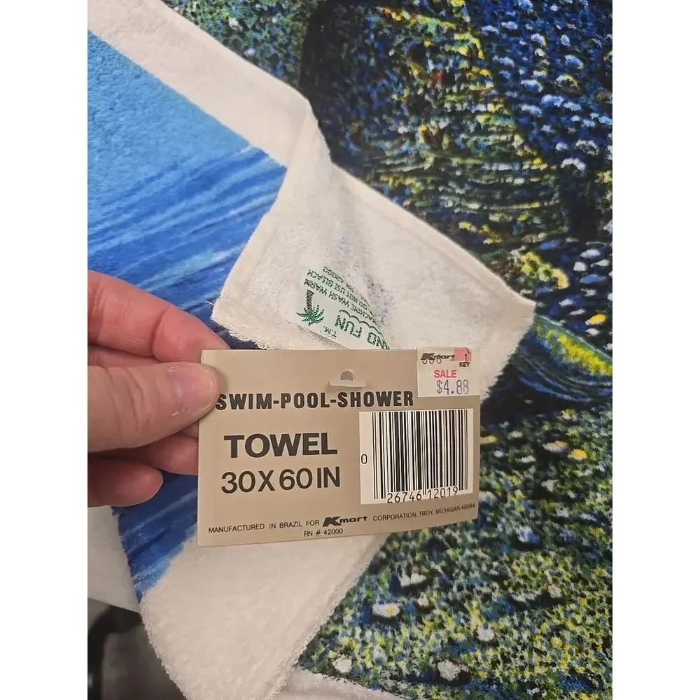 NEW Vintage Sea Marine Wildlife Beach Swimming Shower Bath Textile Towel 30